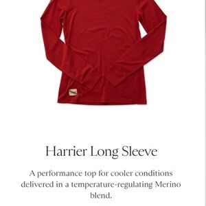 Tracksmith Harrier Long Sleeve Top in Scarlet